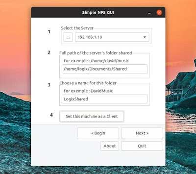 Simple NFS GUI client setup