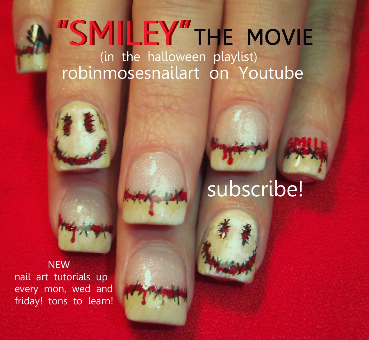 Nail Art by Robin Moses: "Scary movie nails" "horror film nails" "scary nail art" "scary nails