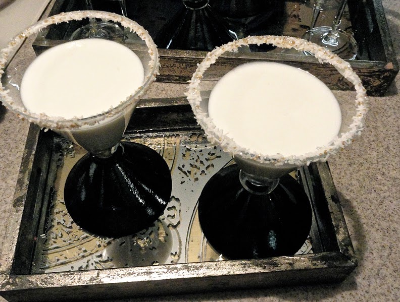 8 Plates Gabriella's Coconut Snowball Martini...CHEERS!