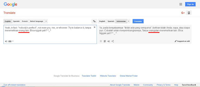 Ya Ampun Google Translate, Kenapa Orangutan Bisa Ada Disitu? - Mari Berhipotesis