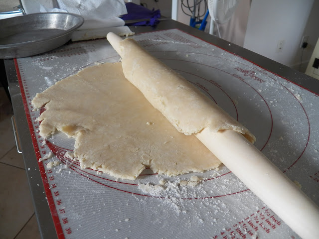 Rolling out the pie dough