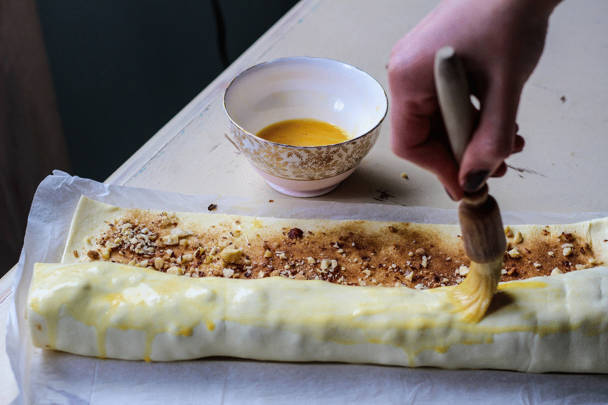 The Spoon and Whisk Banana Chocolate Hazelnut Pastry Rolls