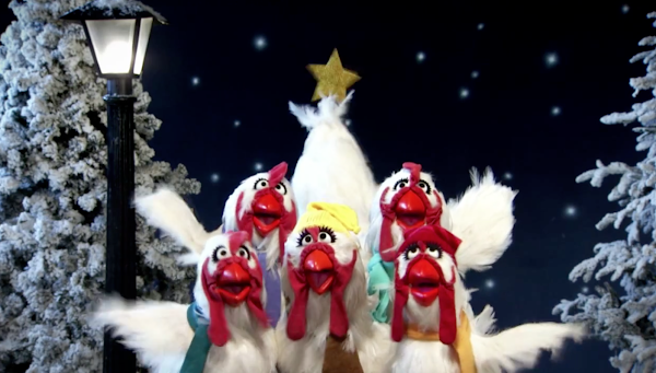 chicken Muppets singing Joy To The World