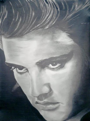 Elvis Presley Retrato de Elvis Presley realizado por el francés Remi