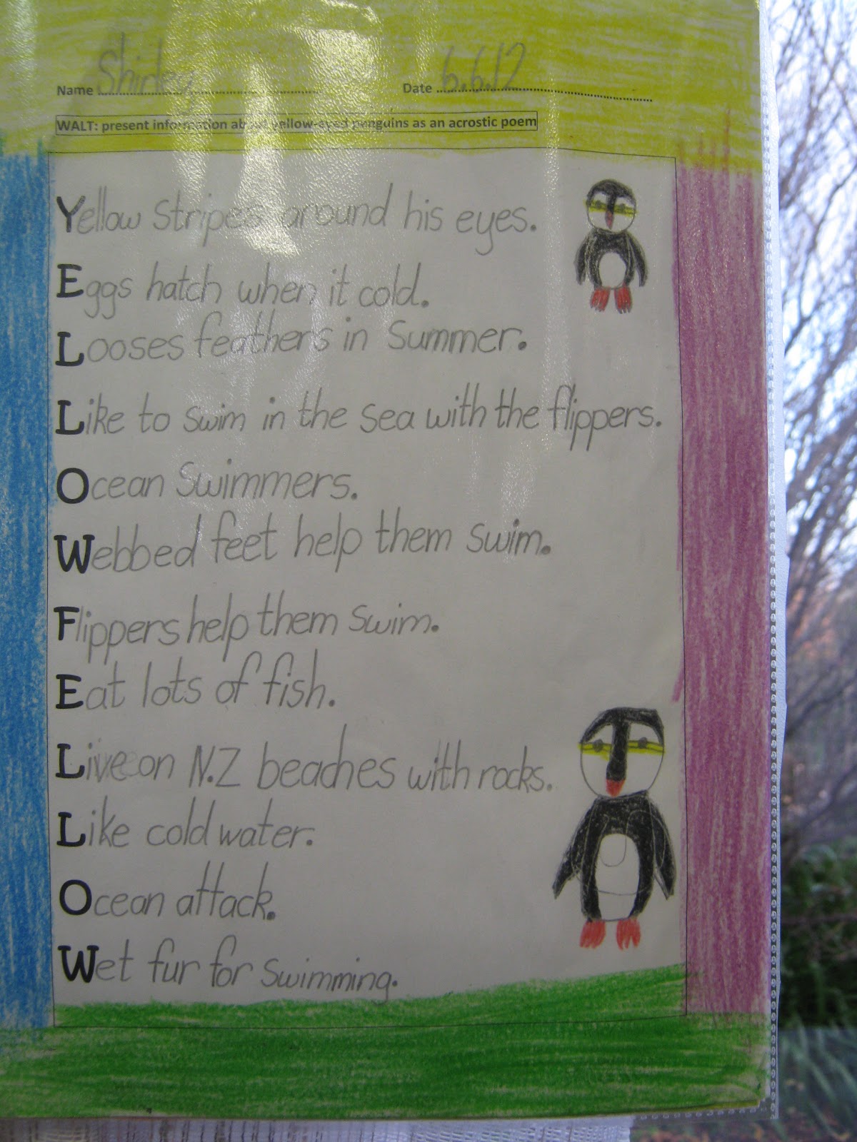 News From Room Yellow Fellow acrostic poems we hope you