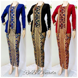Setelan Muslim Rok dan Blus Kebaya Batik Denada Setelan Muslim Rok dan Blus Kebaya Batik Denada