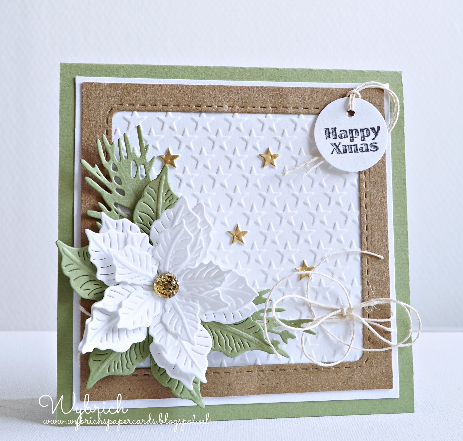 Cards made by Wybrich White poinsettia