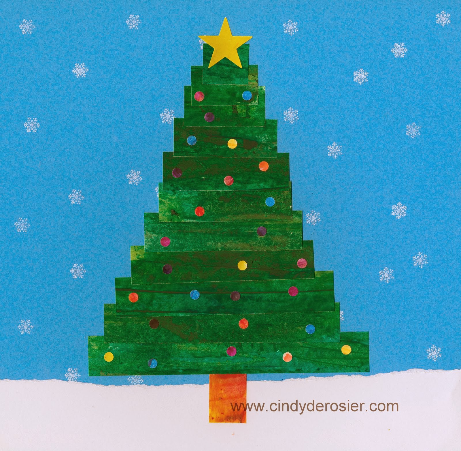 Cindy deRosier: My Creative Life: Crayon Melt Christmas Tree