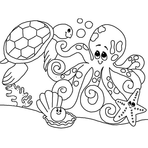 Desenhos Fundo do Mar para colorir