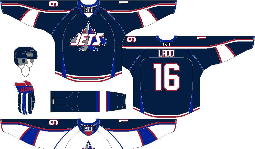 AJH Hockey Jersey Art Winnipeg Jets Concept