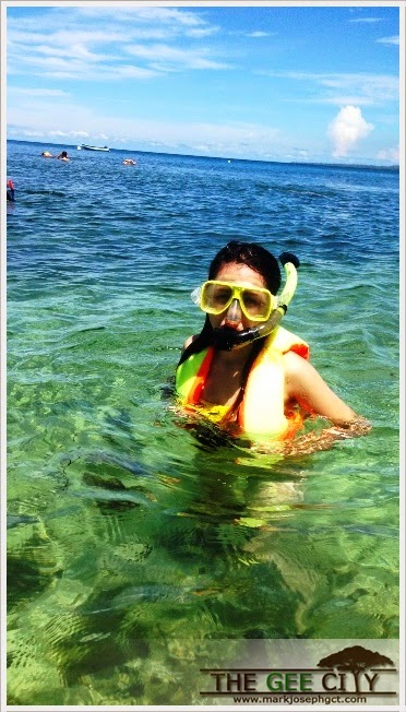 Lorie Mae Gesite snorkeling in Kookoo's nest