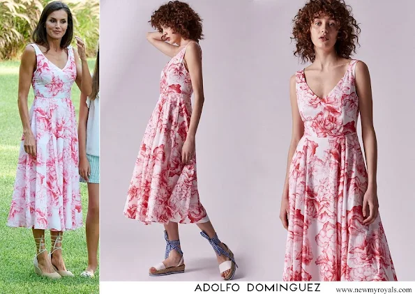 Queen Letizia wore Adolfo Dominguez floral dress