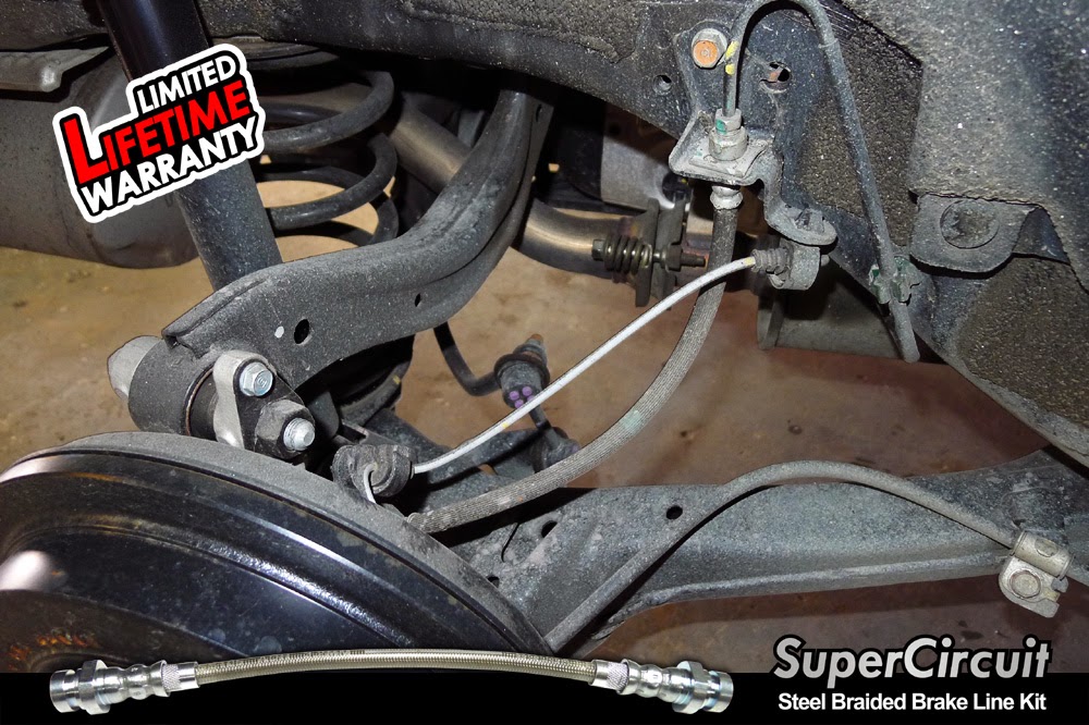 SUPERCIRCUIT Steel Braided Brake Lines Honda Civic (FB) Hybrid Steel Braided Brake Line Kit