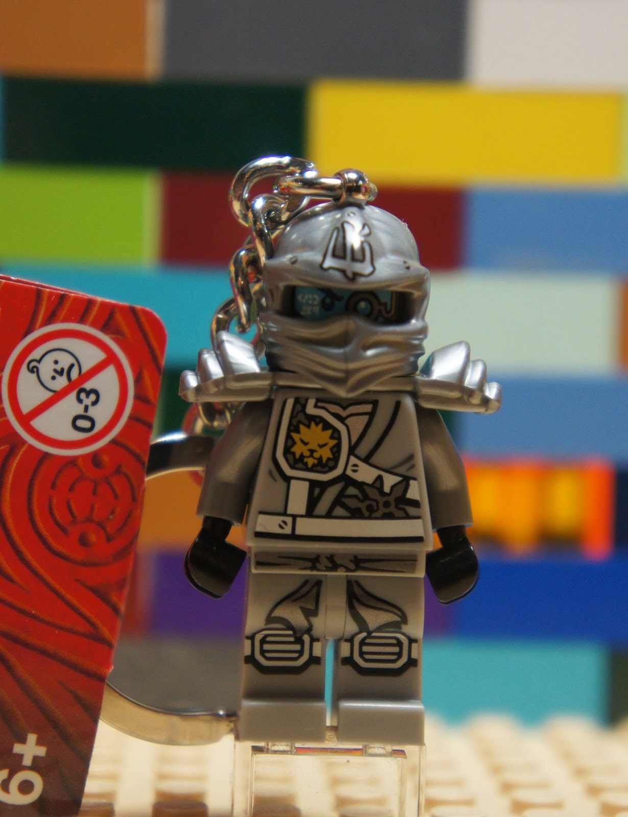 LEGO 851352 Ninjago TITANIUM NINJA ZANE Keychain Minifigure BNew w