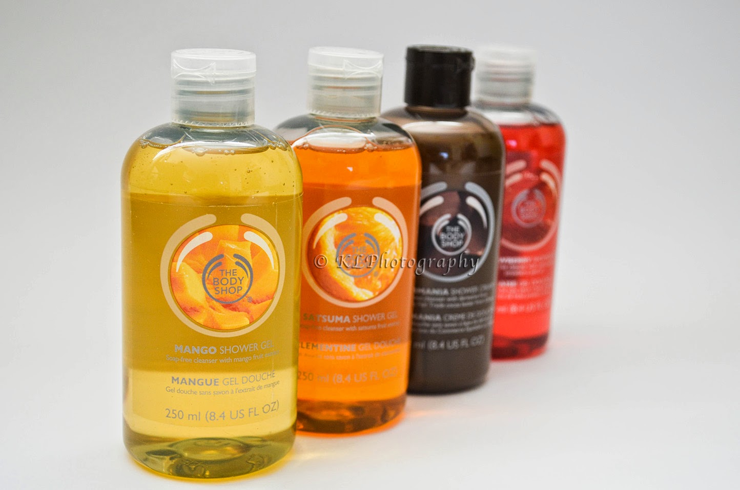 Body Shop shower gel and shower cream