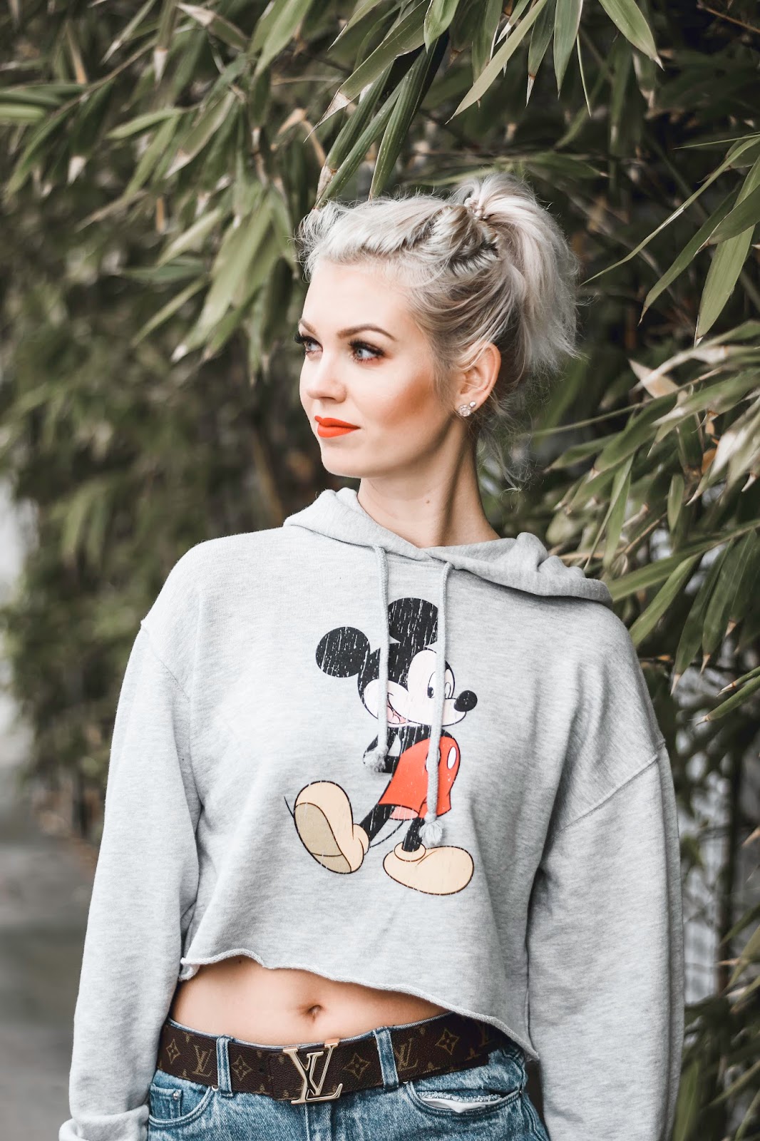 mickey mouse cropped sweater