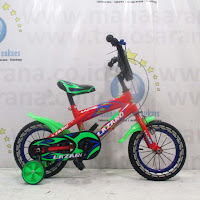 12 lazaro sepeda anak bmx Red/Green