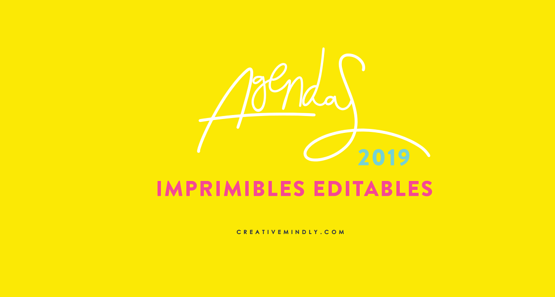 agenda 2019 bonita imprimible barata