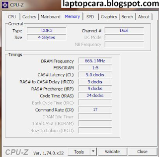 Cara Melihat Spesifikasi Laptop cpu z