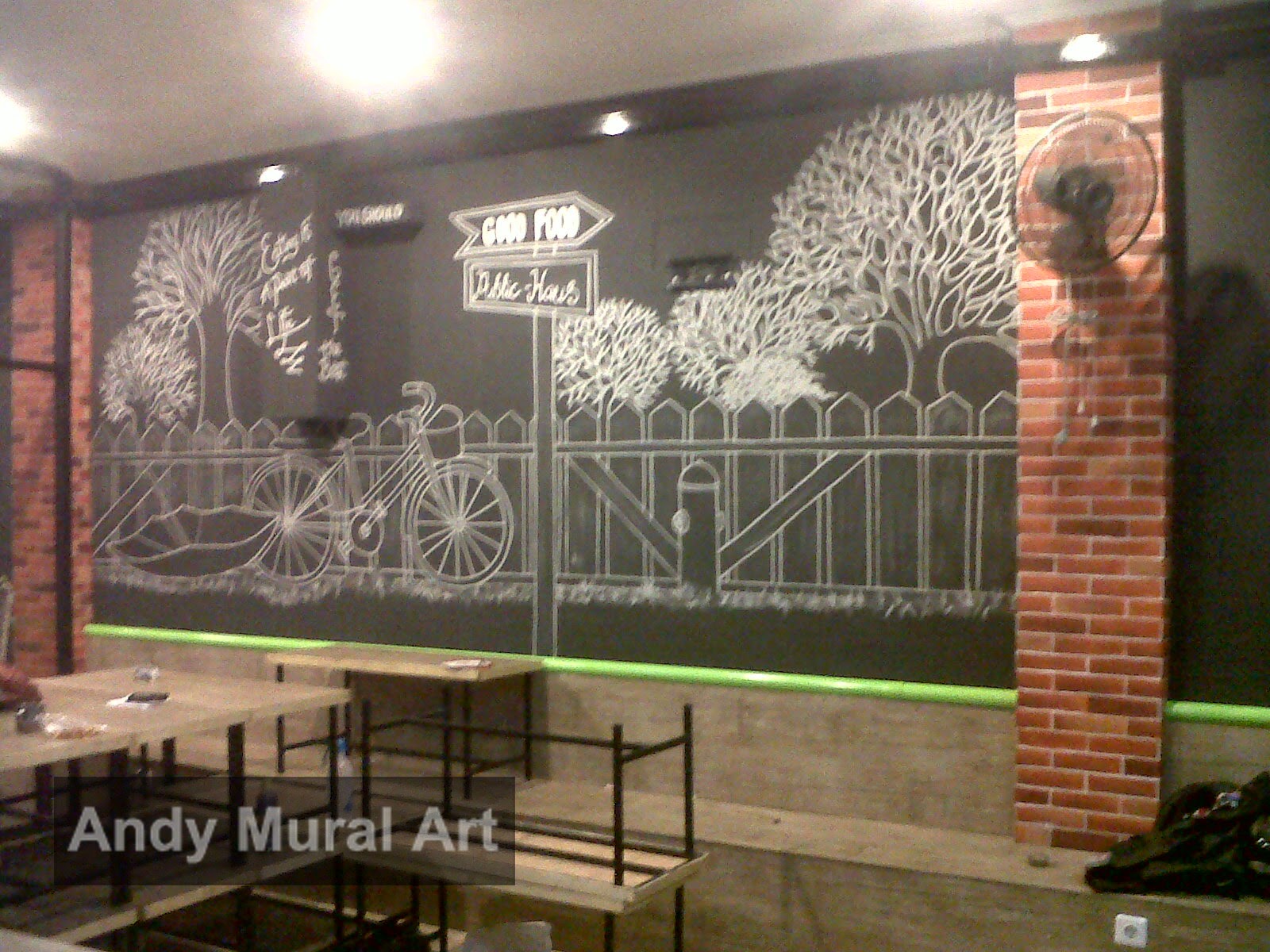 Lukisan Cafe  Dan Restoran Masa Kini Jasa Lukis Dinding 
