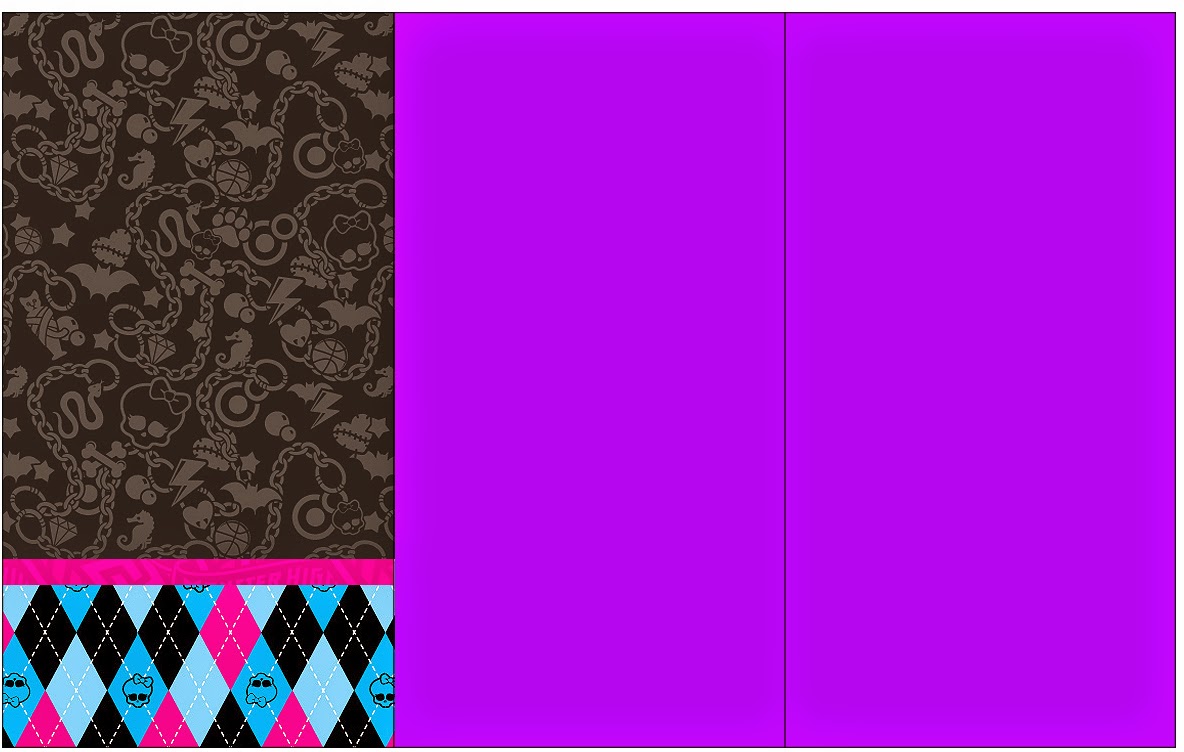 Monster High Negro: Imprimibles Gratis para Fiestas. programa de la fiesta o el menú