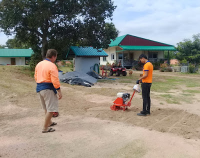 Honda Powered Soil Compactor in Isaan Thailand