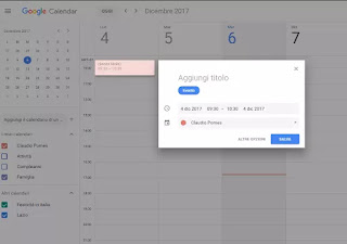 condividere calendario inviare calendario google