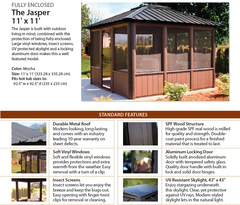 All Seasons Spa And Stove Fully Enclosed Gazebos