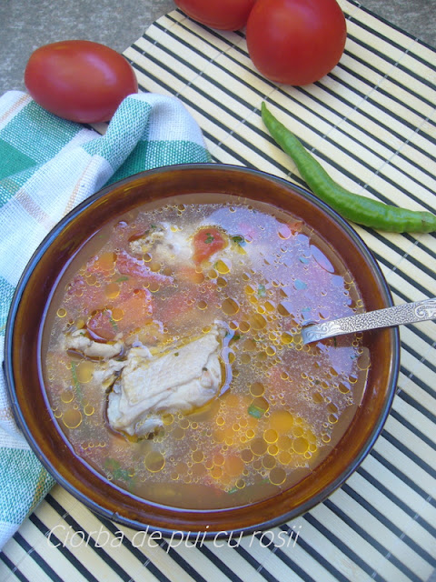Ciorba de pui cu rosii