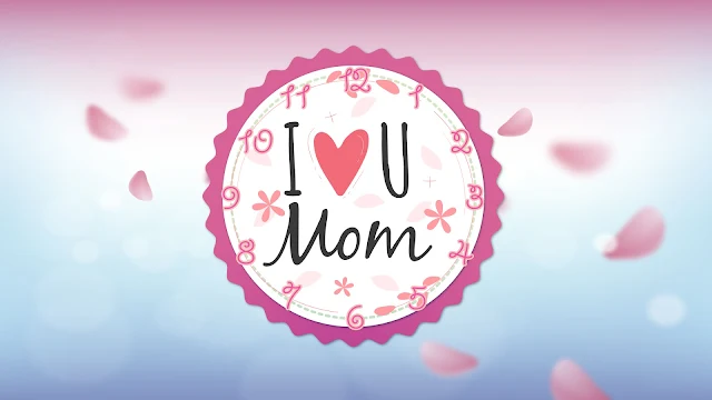 Animated I Love You Mom Clock
