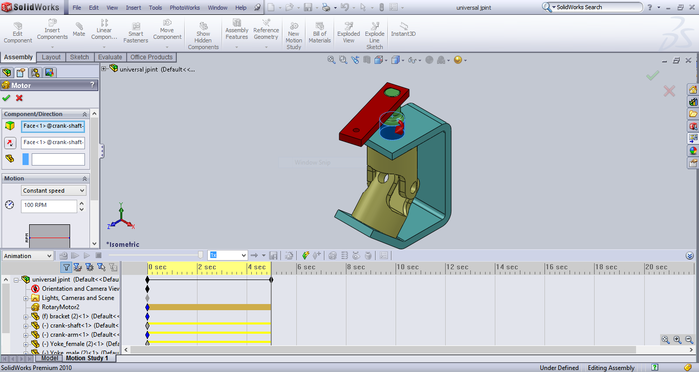 Solidworks Motion study CAD DESIGNS