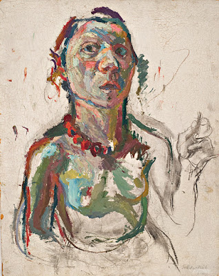 Selbstportraet Expressiv (1945), Maria Lassnig Selbstportraet Expressiv (1945), Maria Lassnig