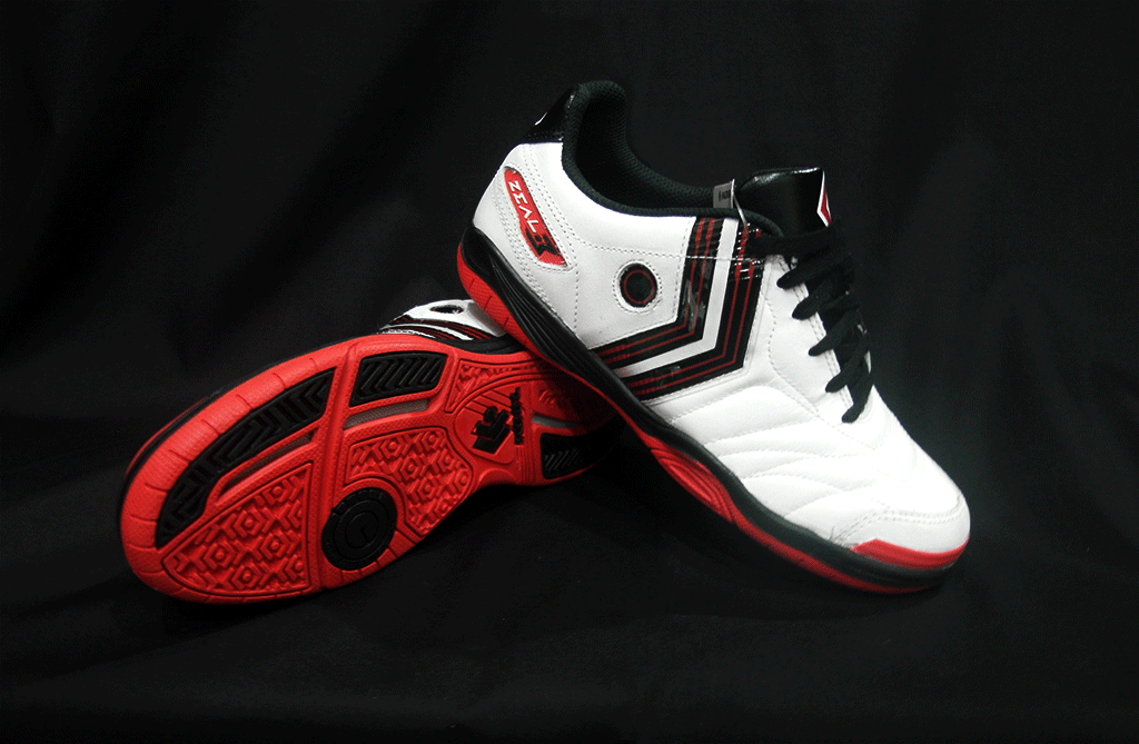 a ball and futsal shoes to play futsal