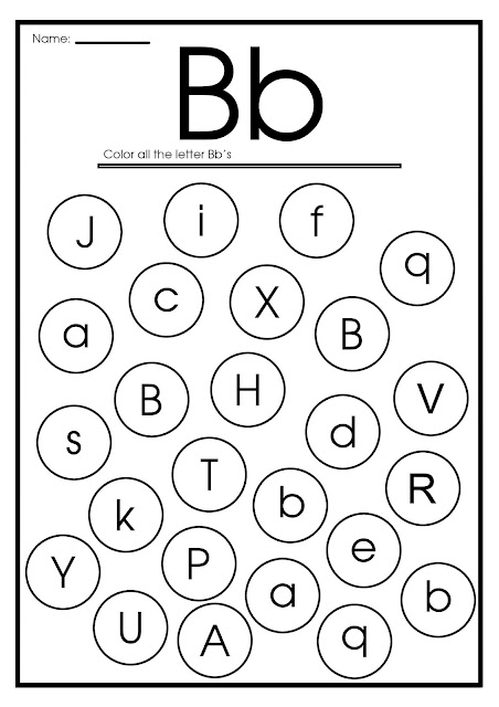 printable worksheet find letter b