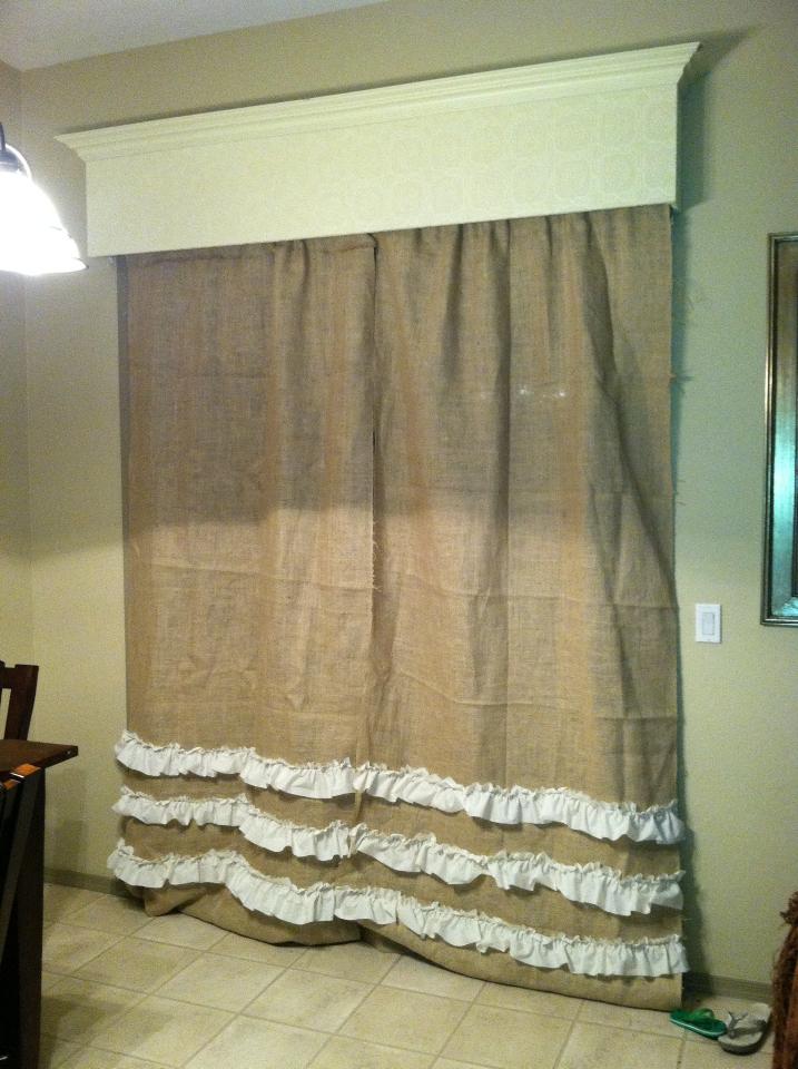 DIY Make Burlap Curtains with Ruffles - Classy Clutter