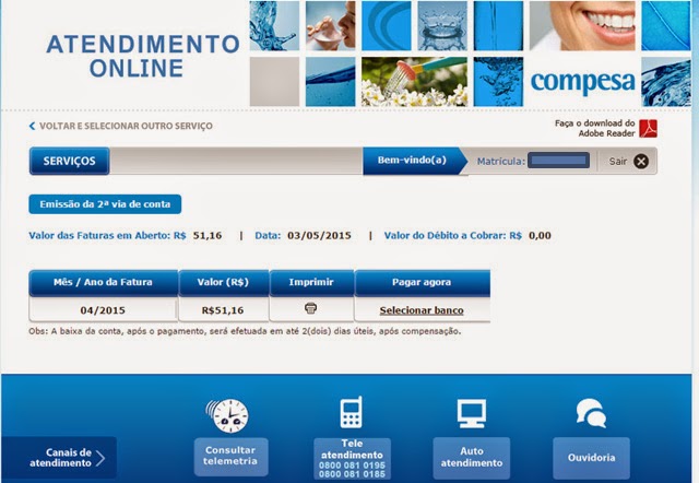 2 Via da Compesa - Conta de Água 2024-2025