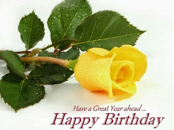 happy birthday cake and flowers image