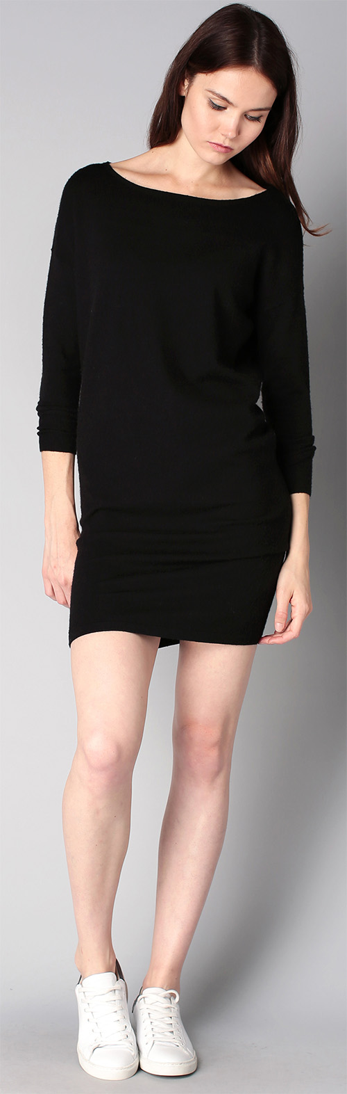 Robe pull noire en laine American Vintage