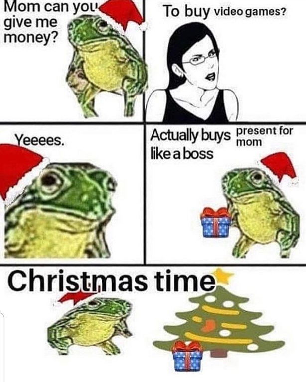 Mom Can You Give Me Money To Buy Video Games Actually Buys Present For Mom Christmas Time