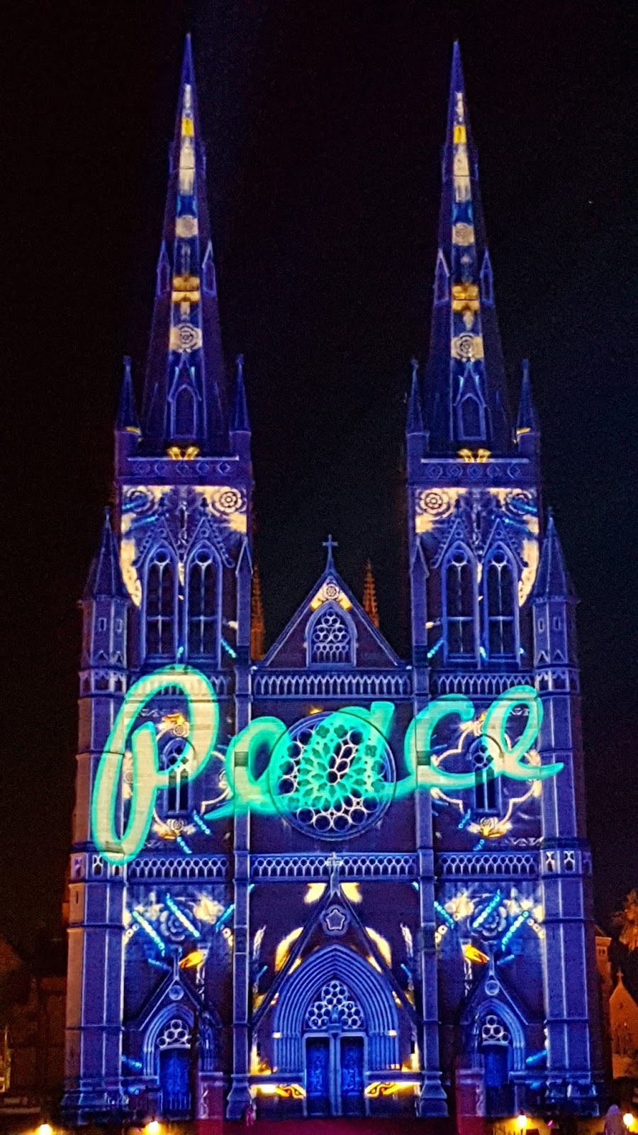 Sydney City and Suburbs St Mary's Cathedral, The Lights of Christmas