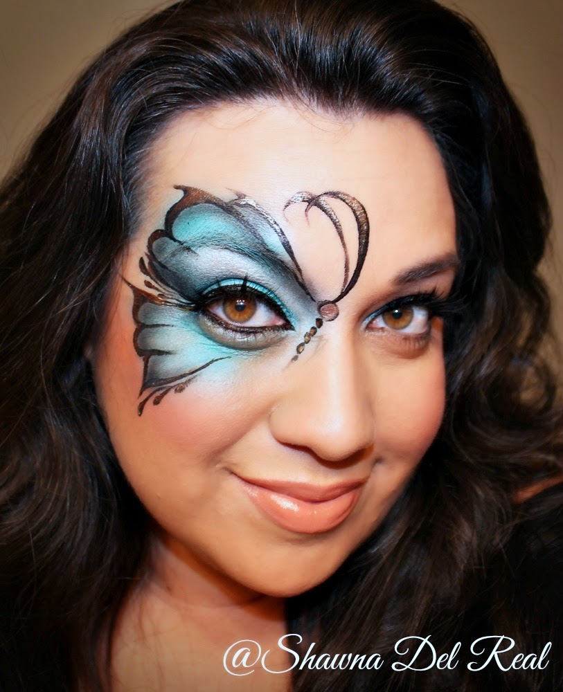 Shawna D. Makeup Butterfly Airbrush Face Painting Tutorial