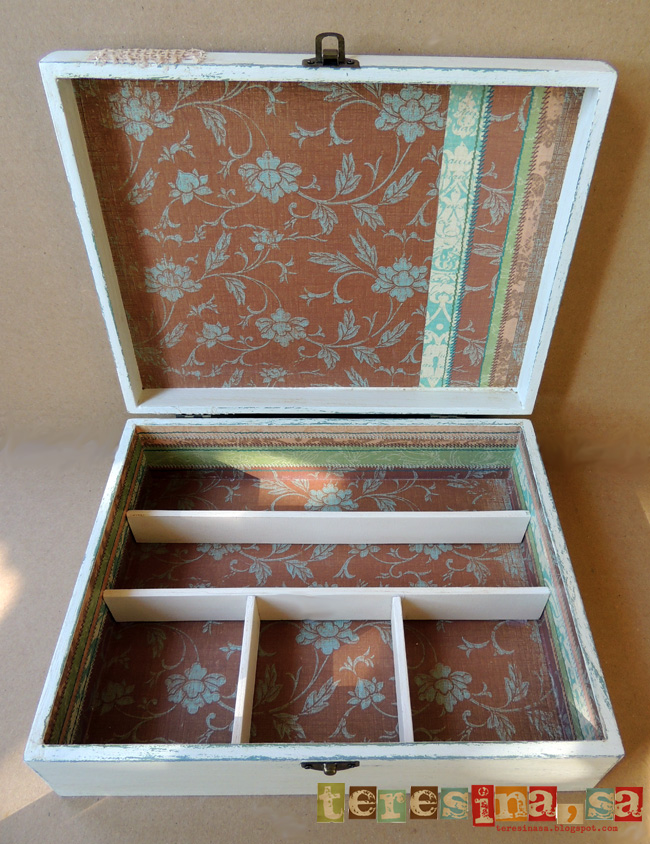 Joyero madera decorado