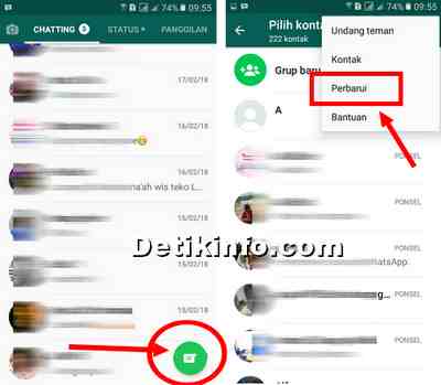 Cara memunculkan kontak di whatsapp