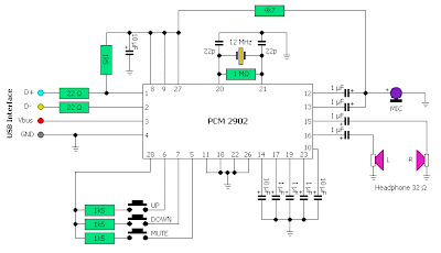 USB mp3 player schematic