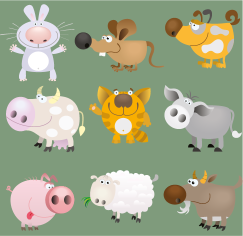 Animales de granja - cartoon vector