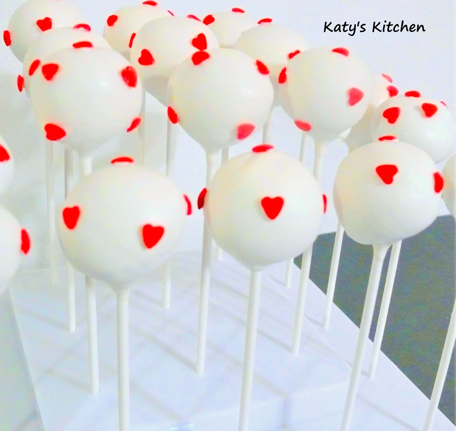 Katy's Kitchen Heart Sprinkled Cake Pops