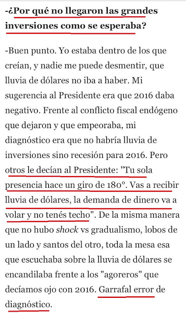 Ahora reconocen que la lluvia de inversiones era una fantasía