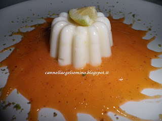 budino al limone in salsa di cachi