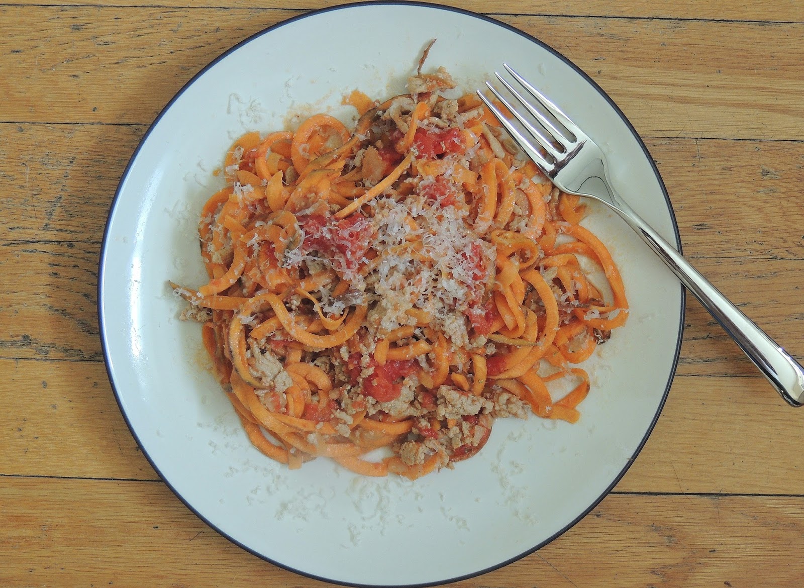 Gas Stove Girl Sweet Potato Noodles in Chunky Tomato Ragu