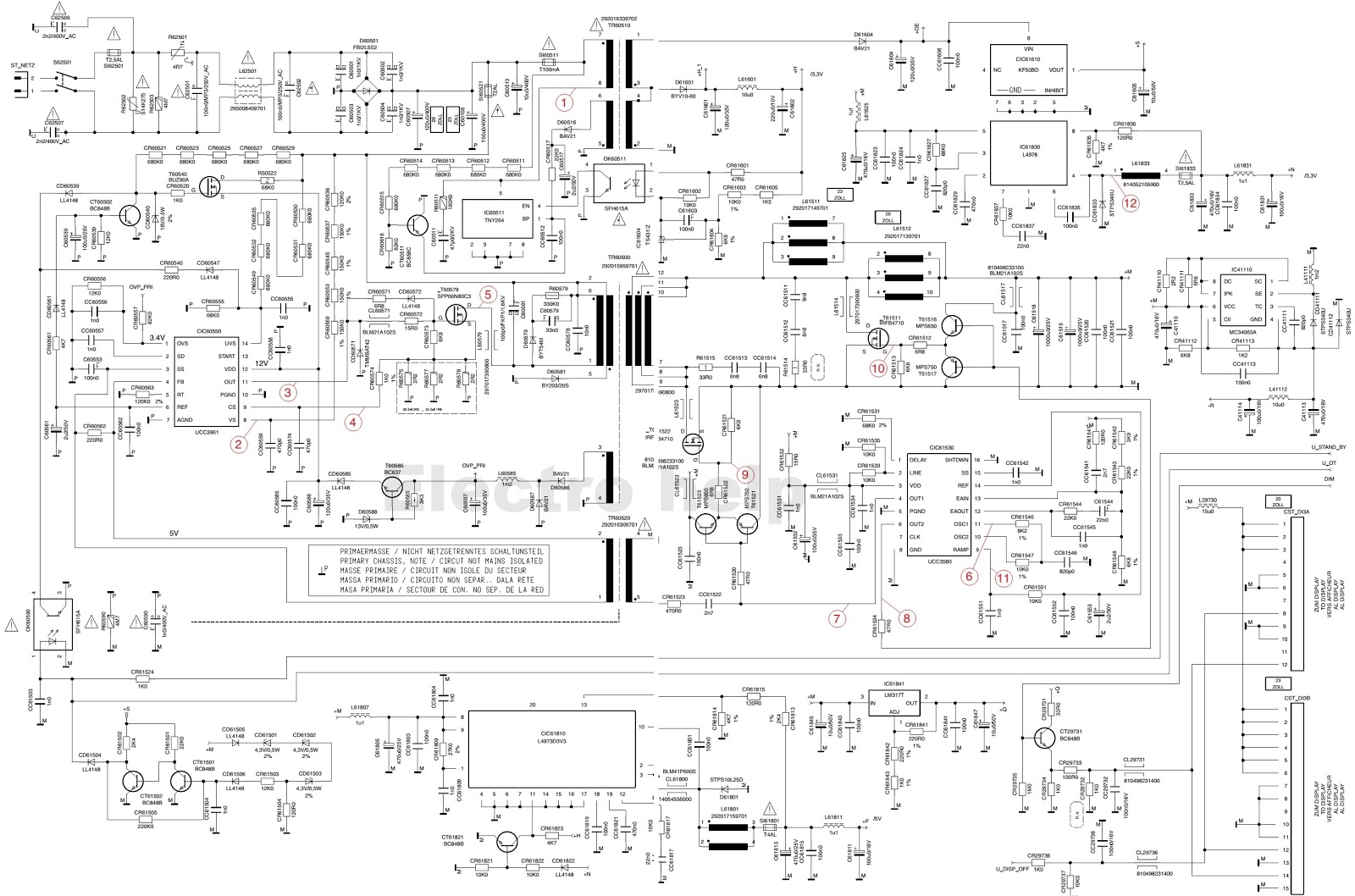 Electro help: Grundig Tharus LCD TV - How to enter Service Mode - SMPS